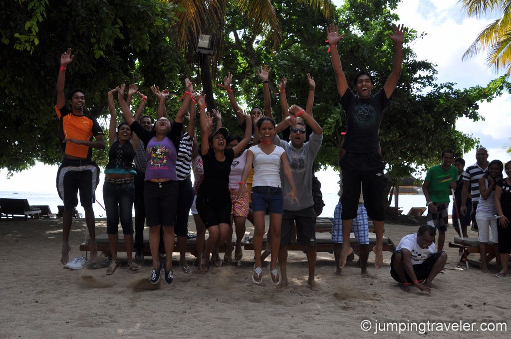 Team Jumping in Balaclava