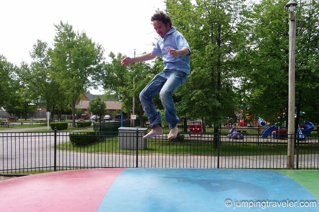 Jumping in KOA Kamping