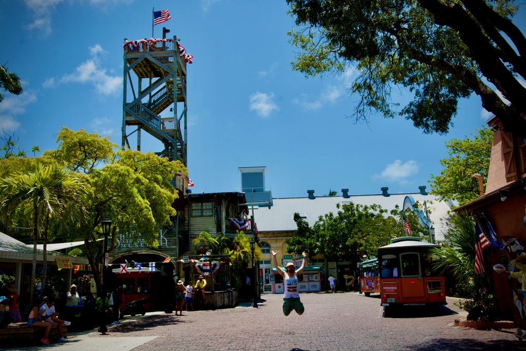 Sly jumping in Key West