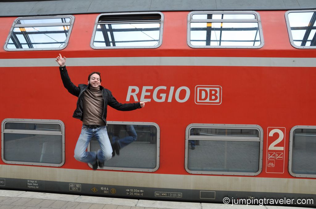 Image for Jumping at Halle Train Station
