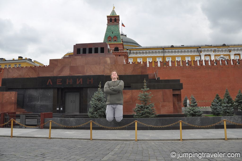 Sylvain Jumping on the Red Square
