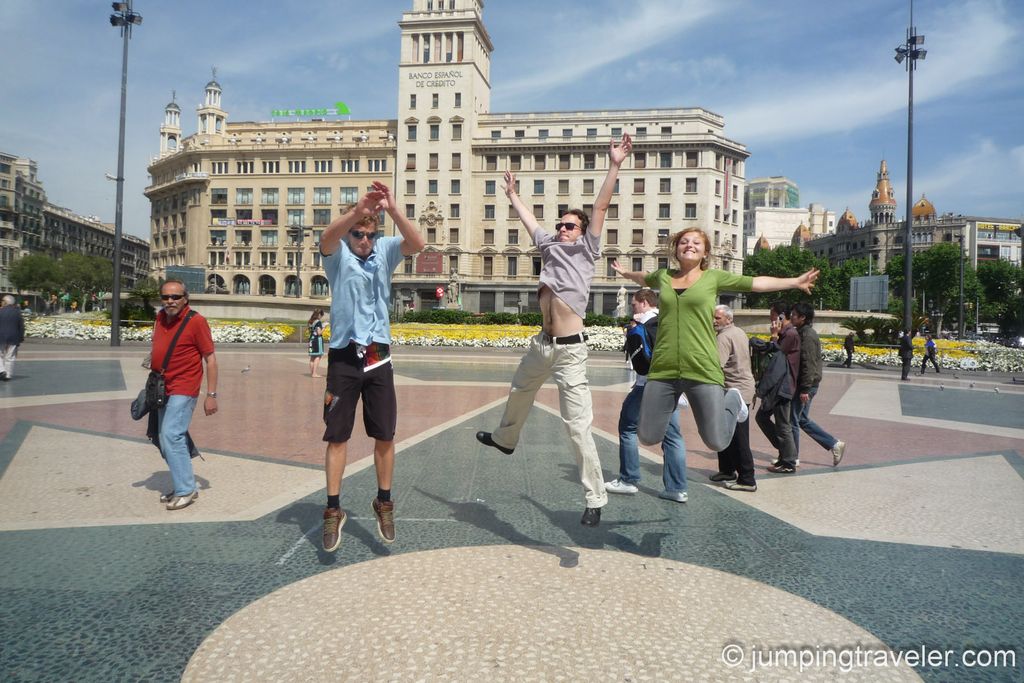 Jumping in Barcelona