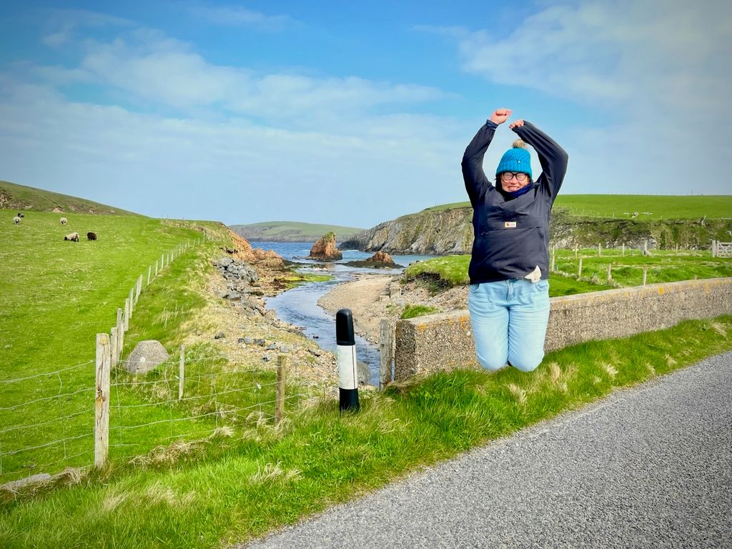 Image for Jumping in Spiggie Beach